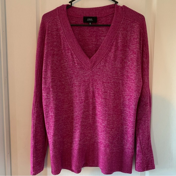 Anthro COA heather V neck sweater - Picture 2 of 6